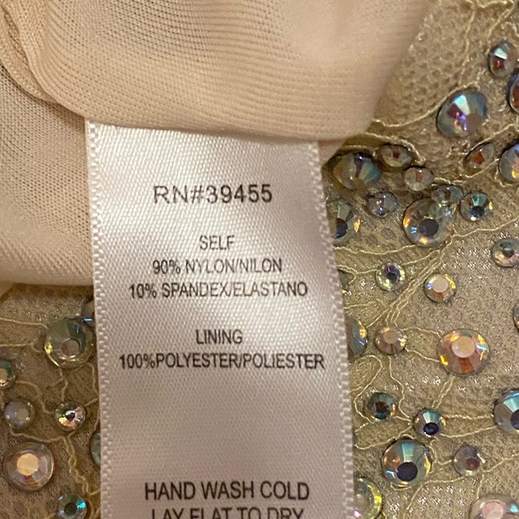 Cream and rhinestones party dress - Picture 9 of 9